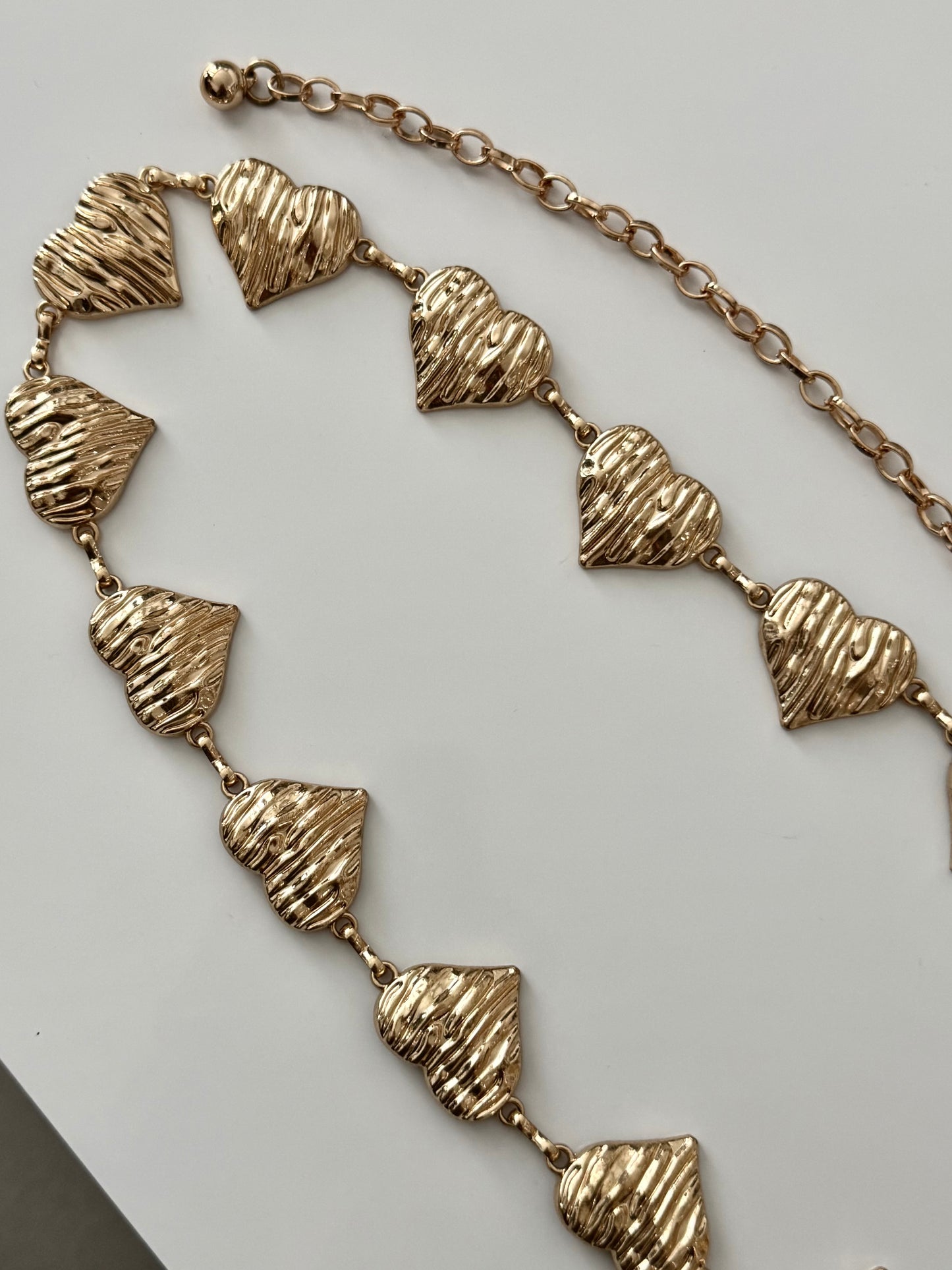 Wrapped Small Heart Chain Belt