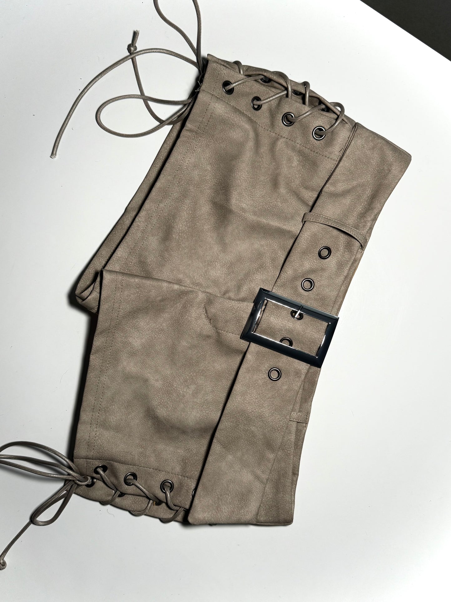 Lace Up Buckle Shorts