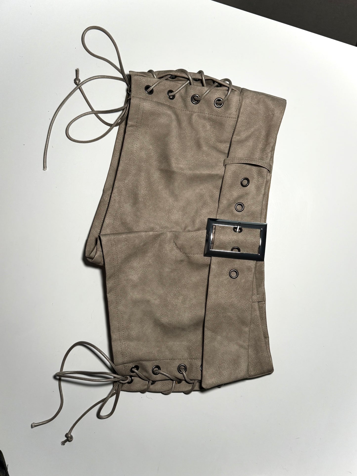 Lace Up Buckle Shorts