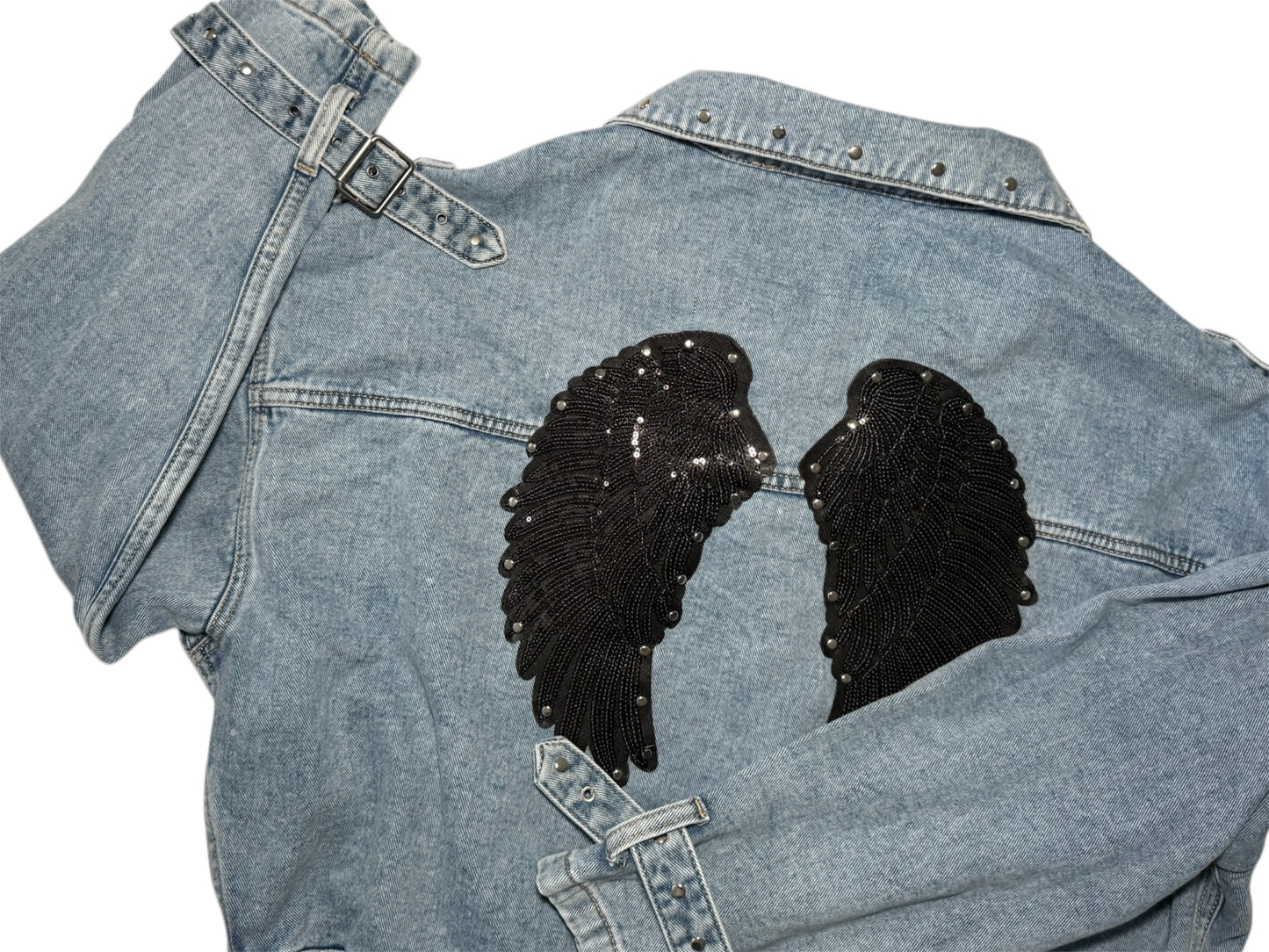 Denim Jacket Black Wings