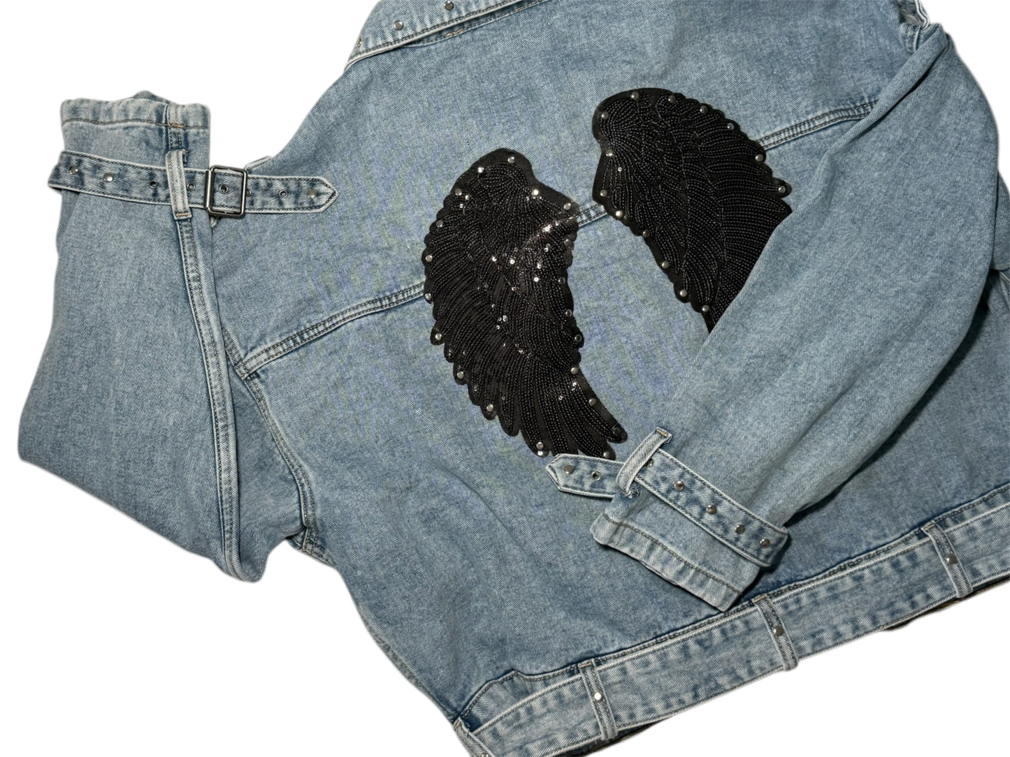 Denim Jacket Black Wings