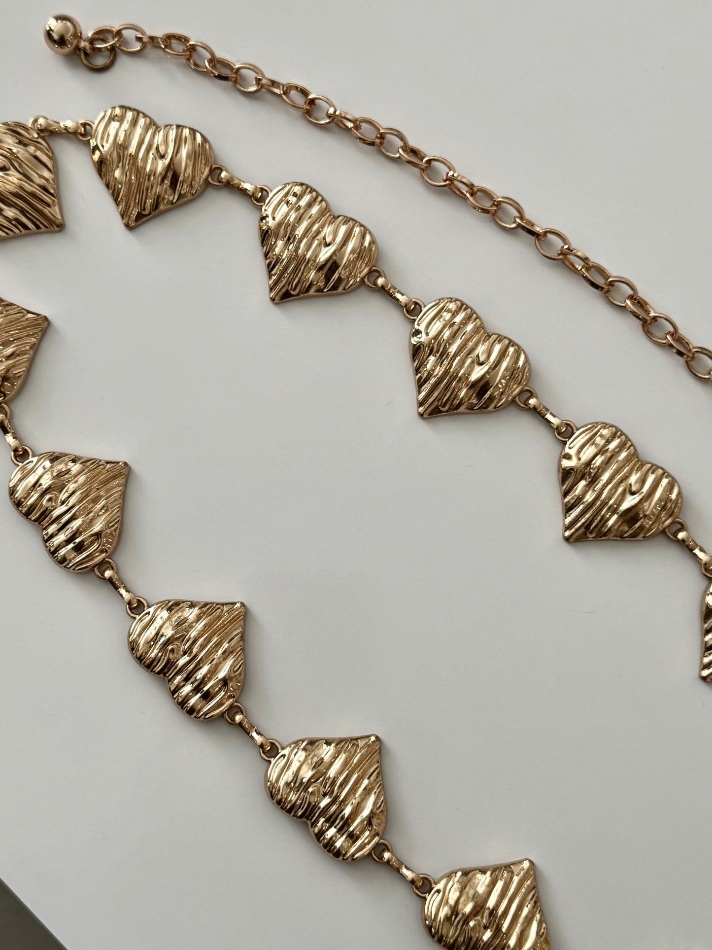 Wrapped Small Heart Chain Belt