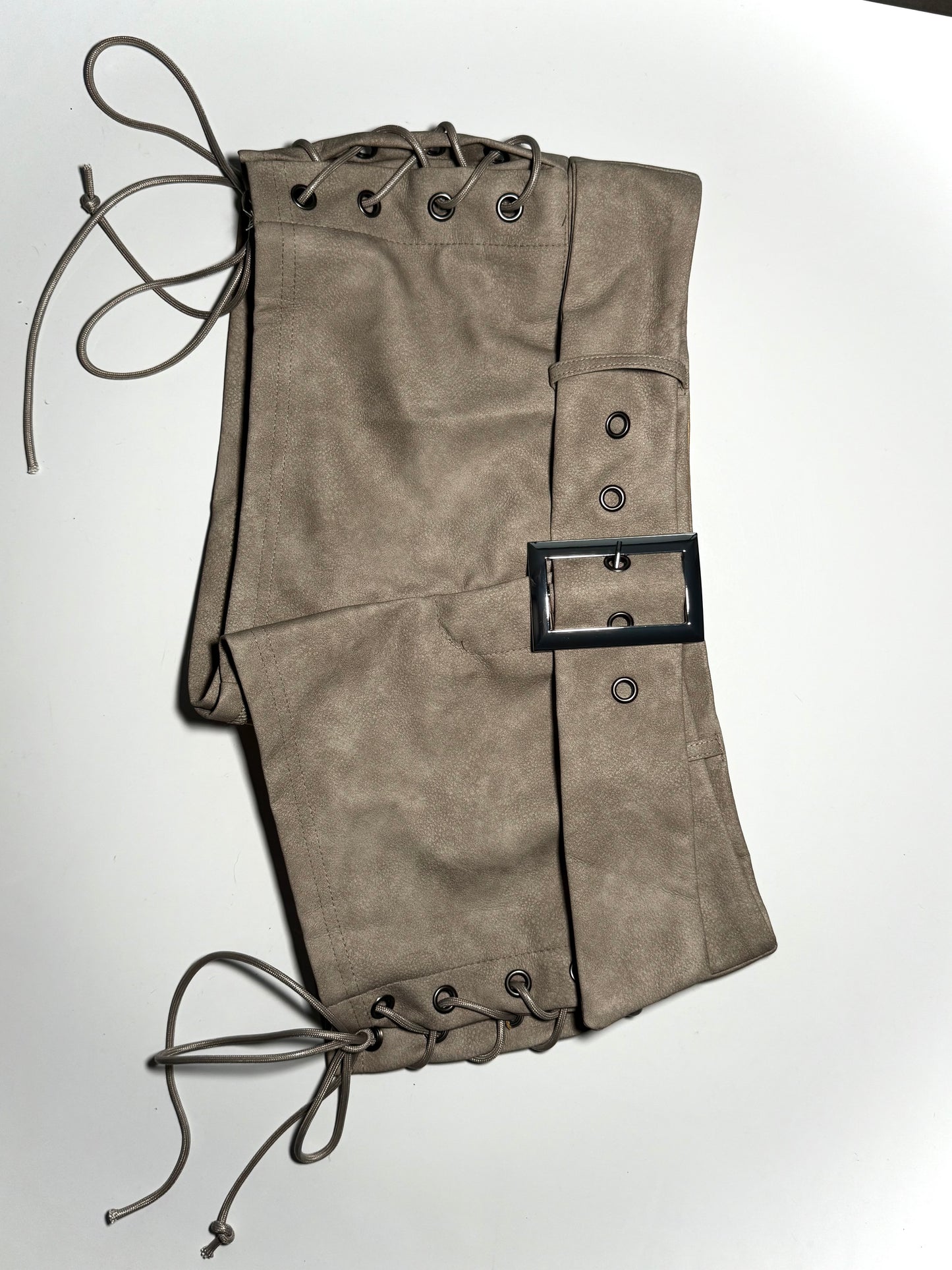 Lace Up Buckle Shorts