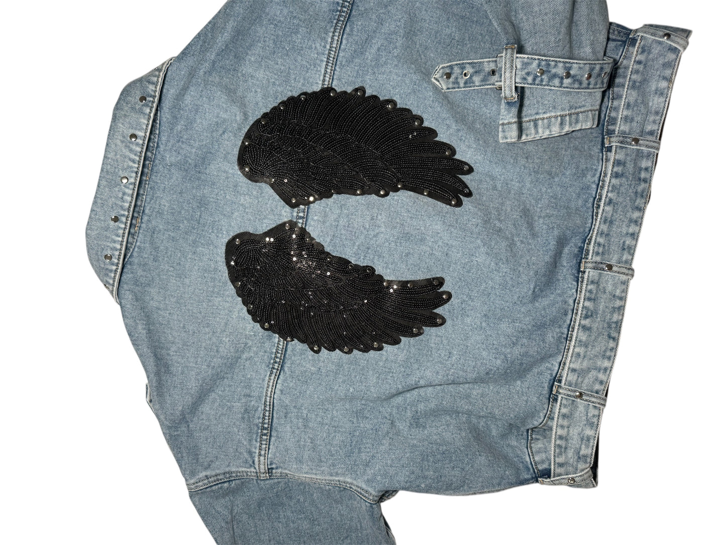 Denim Jacket Black Wings