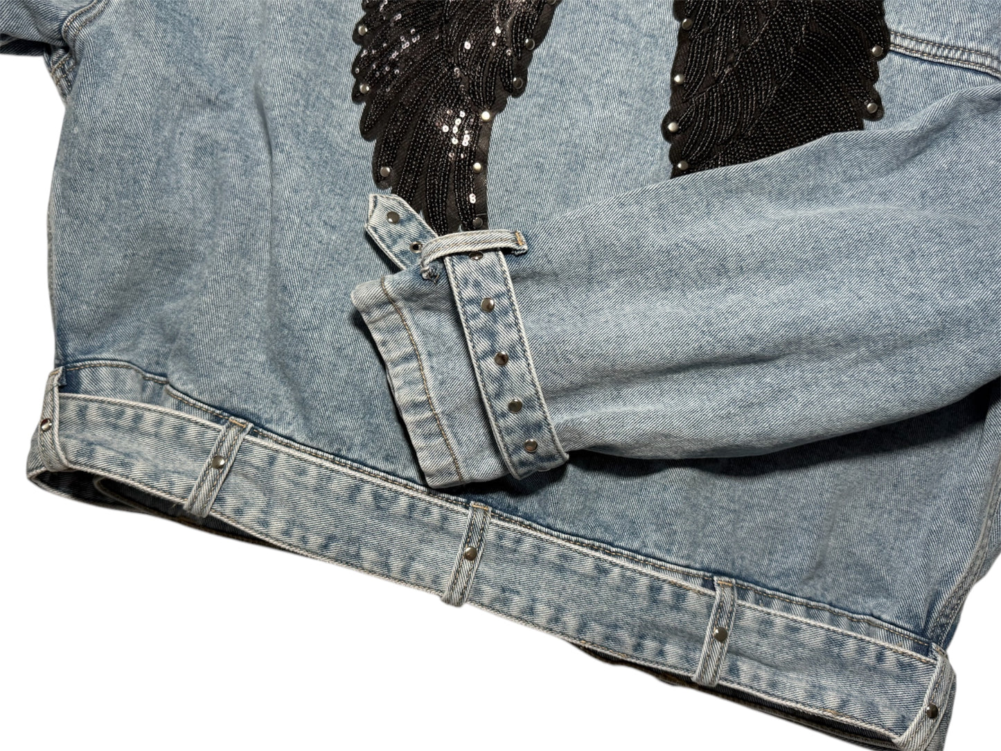 Denim Jacket Black Wings