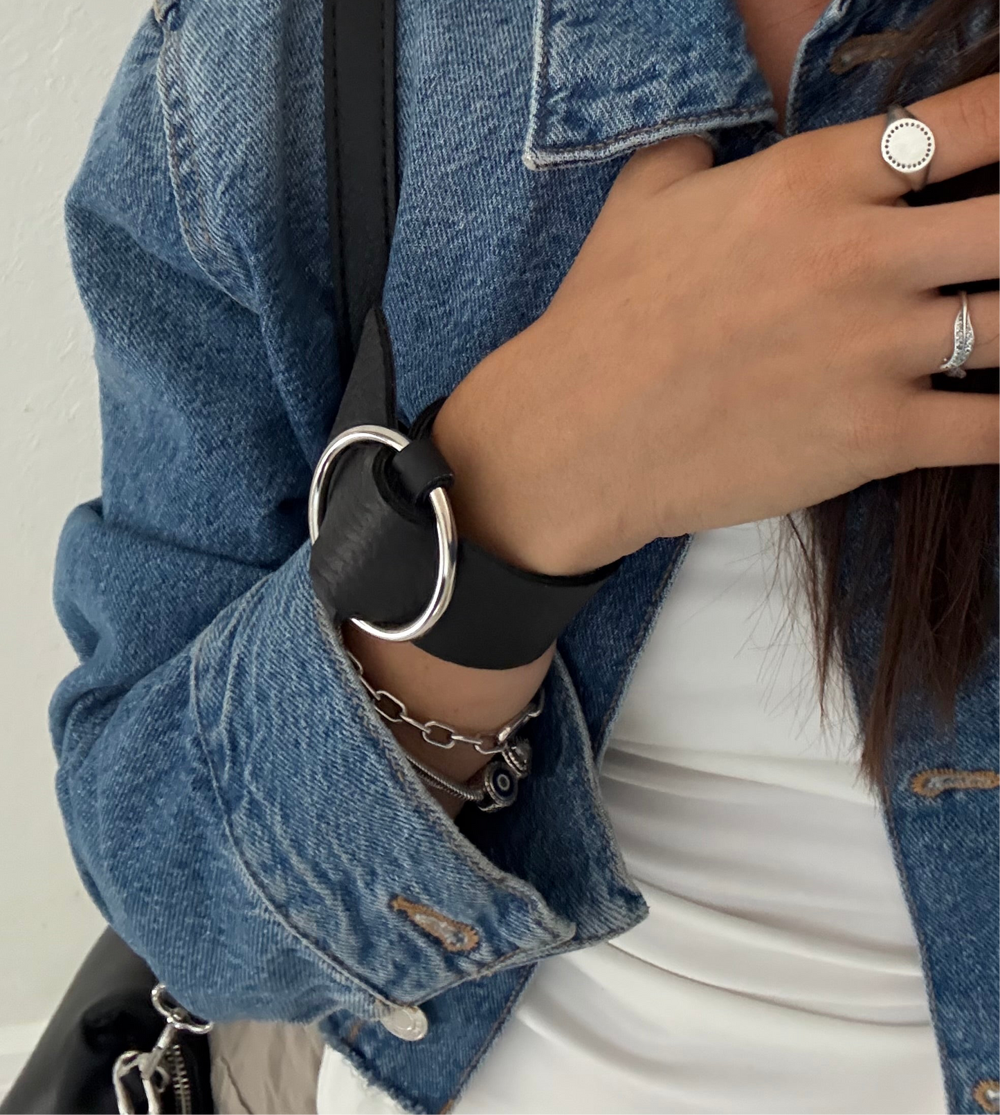 Ring Leather Cuff