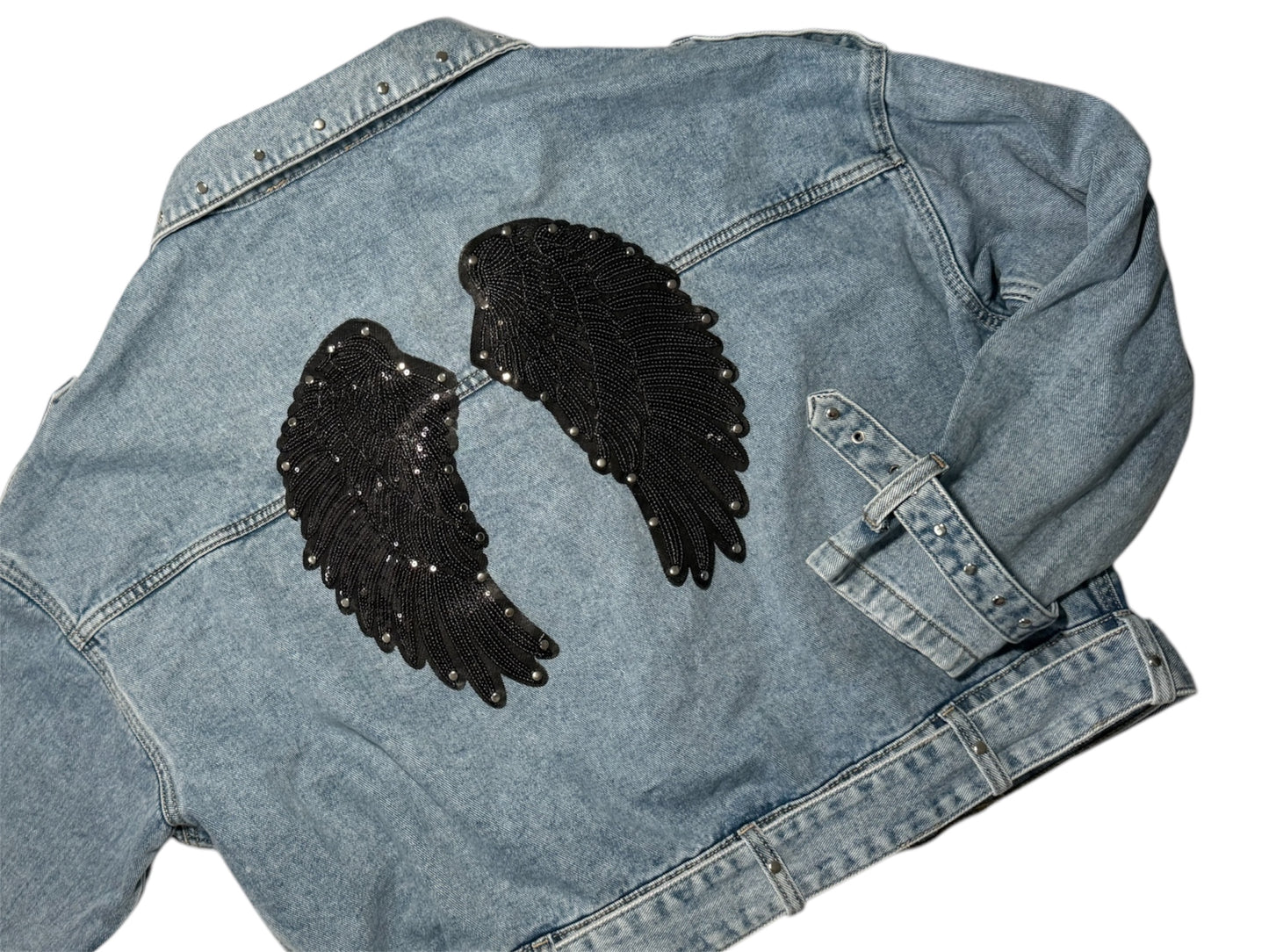 Denim Jacket Black Wings