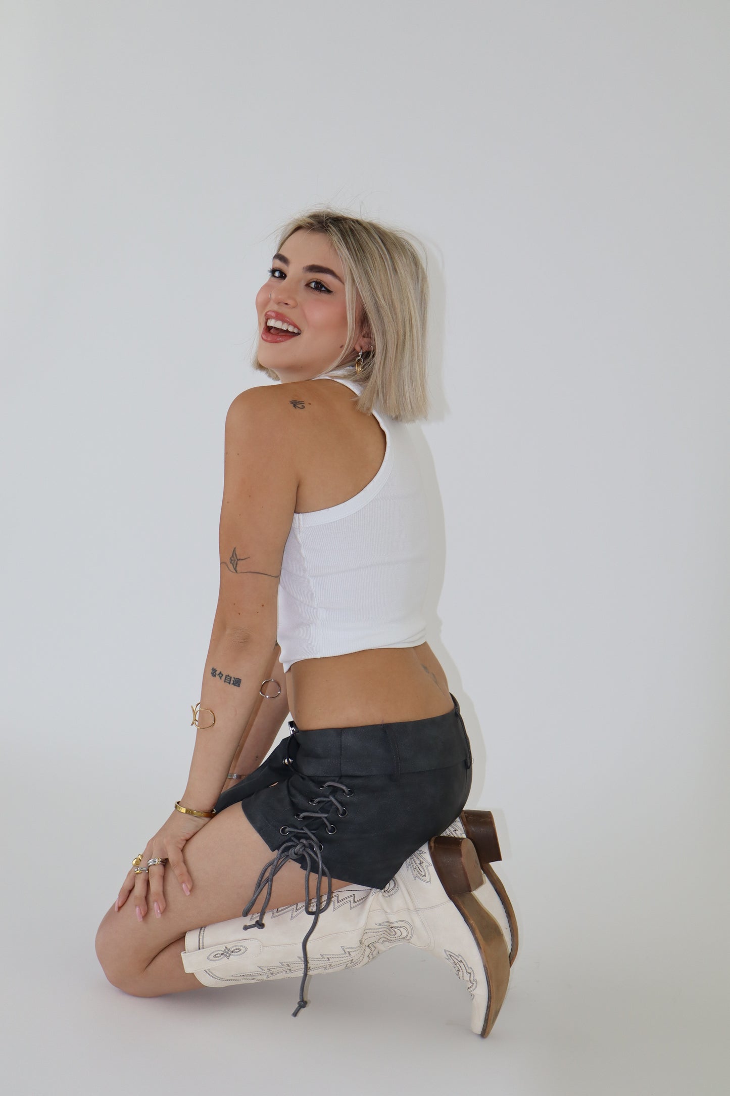 Lace Up Buckle Shorts