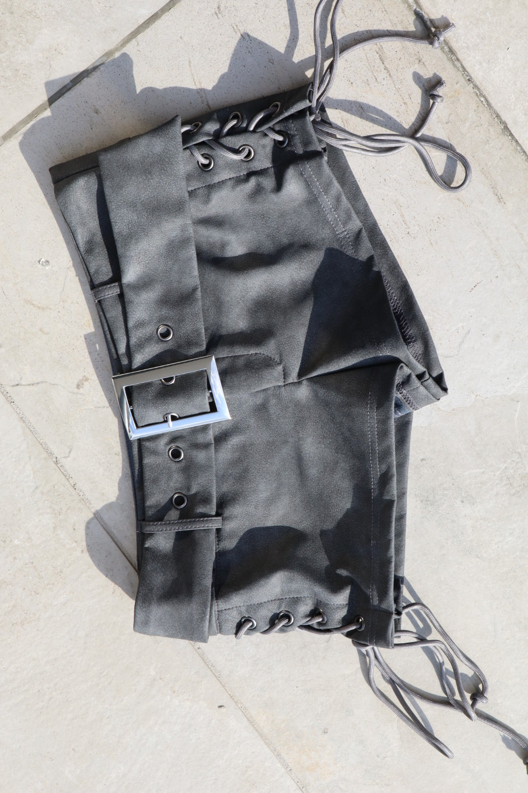 Lace Up Buckle Shorts
