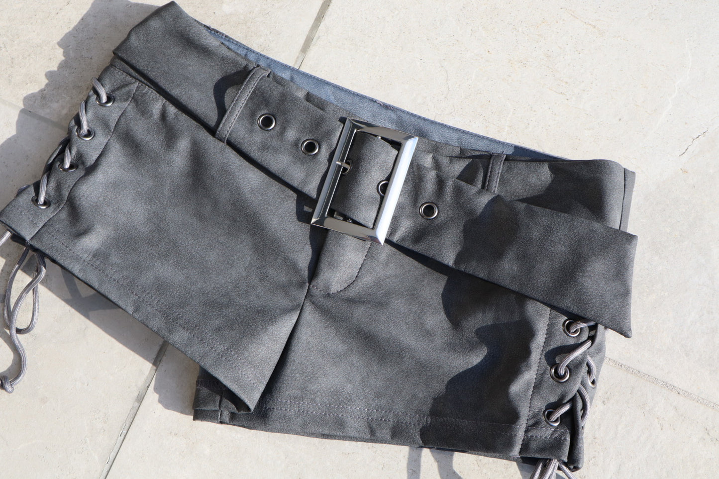 Lace Up Buckle Shorts