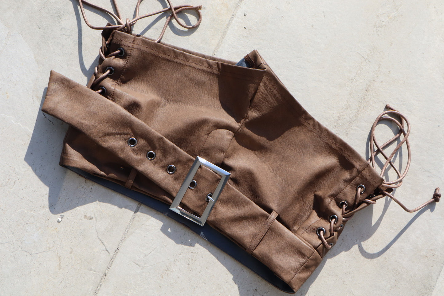 Lace Up Buckle Shorts
