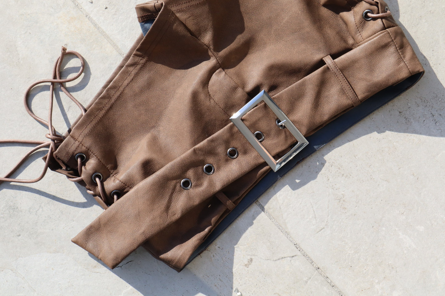Lace Up Buckle Shorts