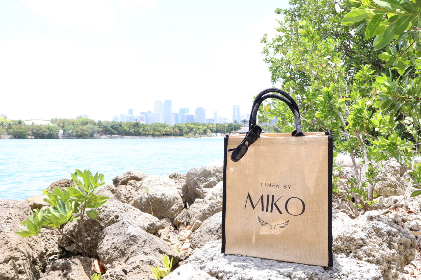 Linen by MIKO Jute Tote Bag