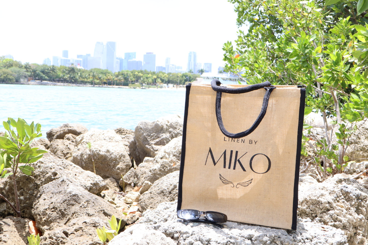 Linen by MIKO Jute Tote Bag