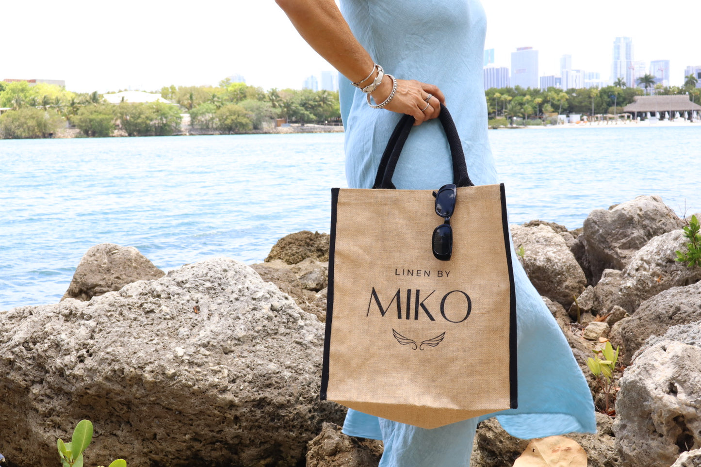 Linen by MIKO Jute Tote Bag