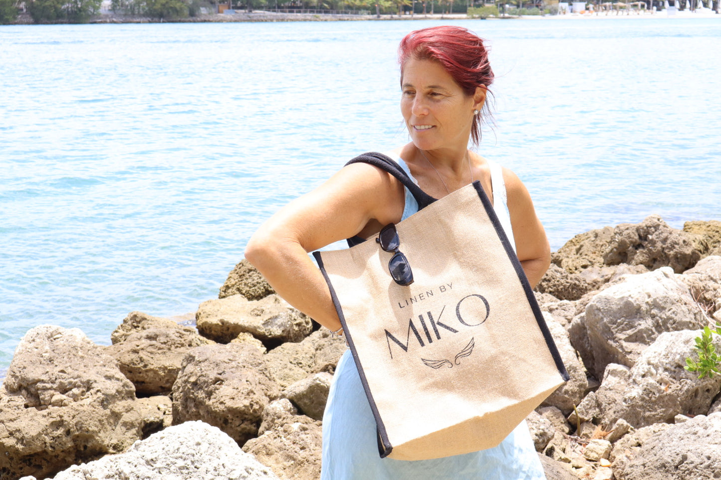 Linen by MIKO Jute Tote Bag