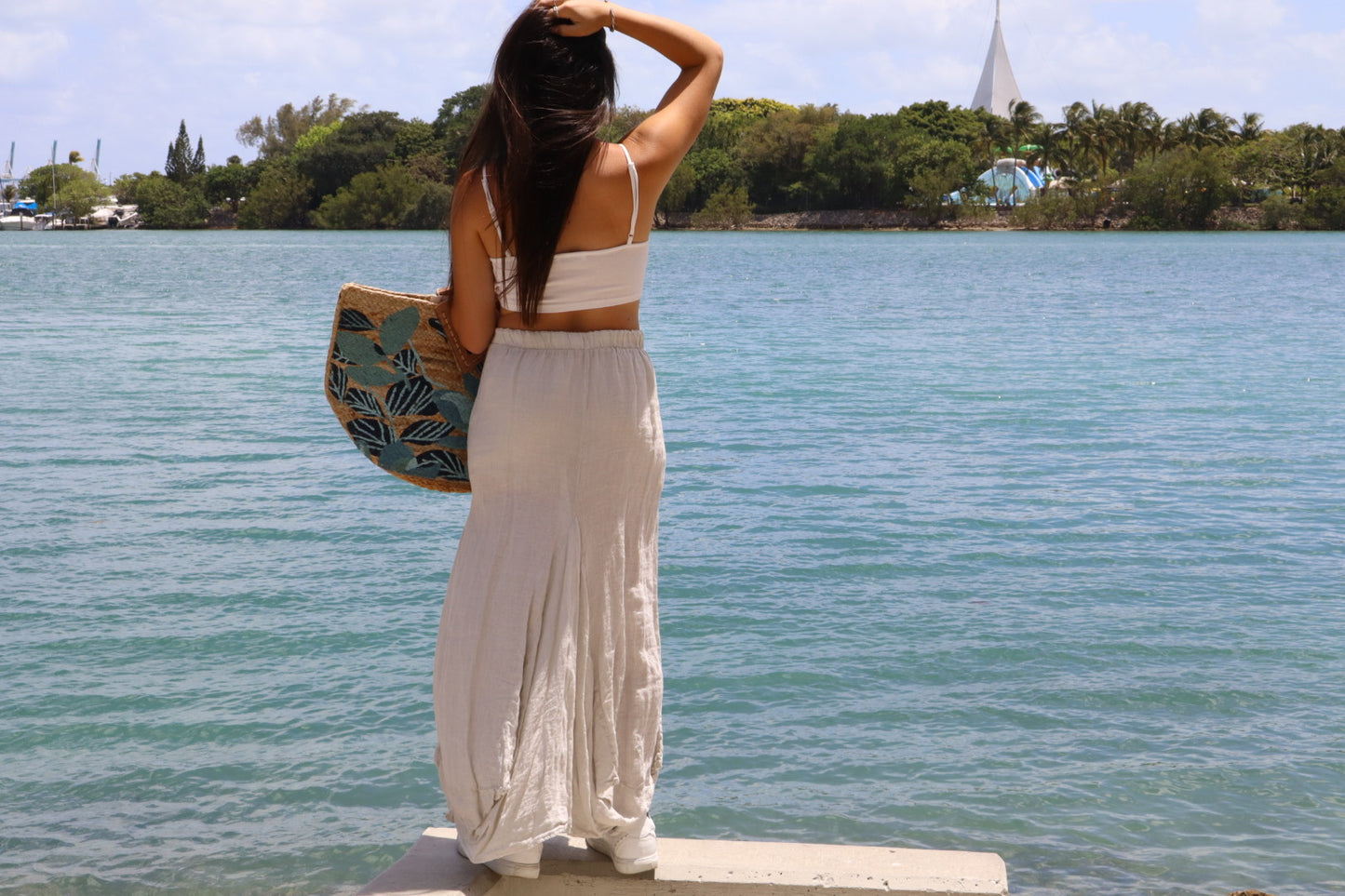 Pocket Linen Skirt