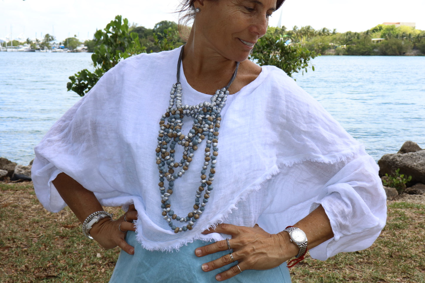 Asymmetrical Fringe Blouse