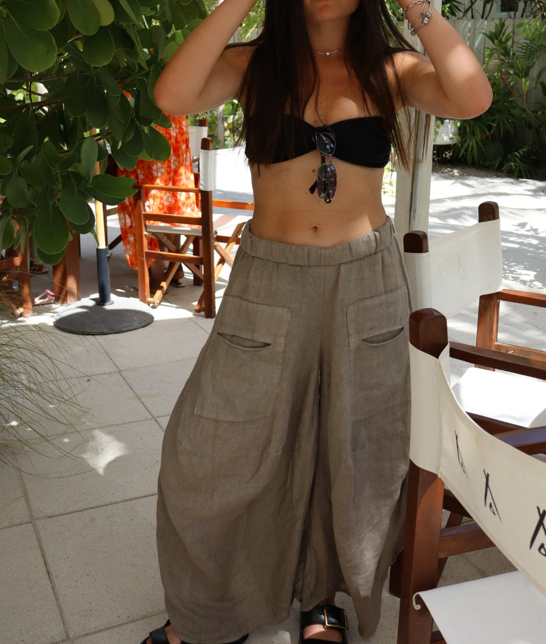Pocket Linen Pants