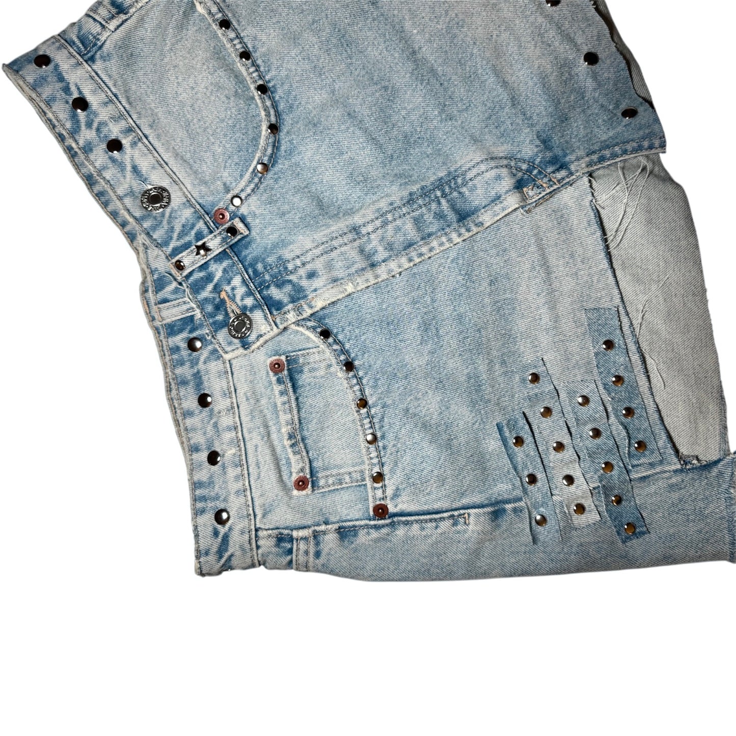 Crossed Denim Skirt
