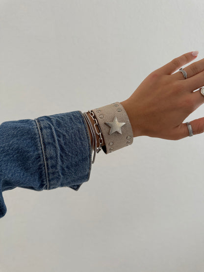 Star Leather Cuff