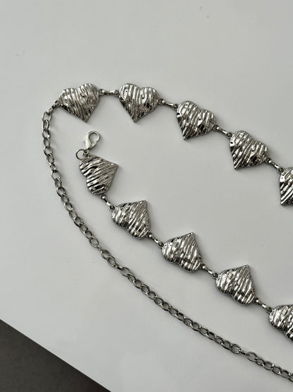 Wrapped Small Heart Chain Belt