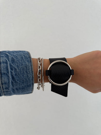 Ring Leather Cuff
