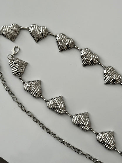 Wrapped Small Heart Chain Belt