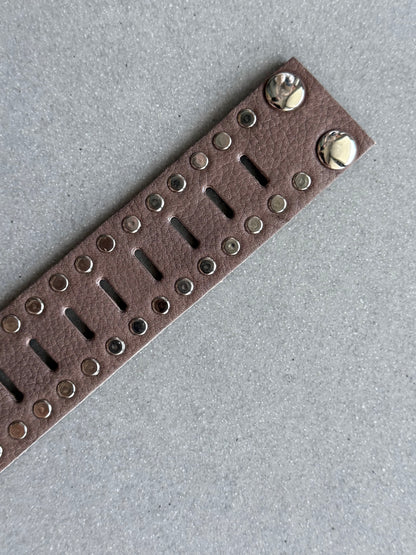 Cutout Studded Leather Cuff