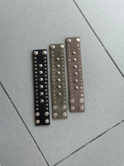 Mixed Studded Leather Cuff