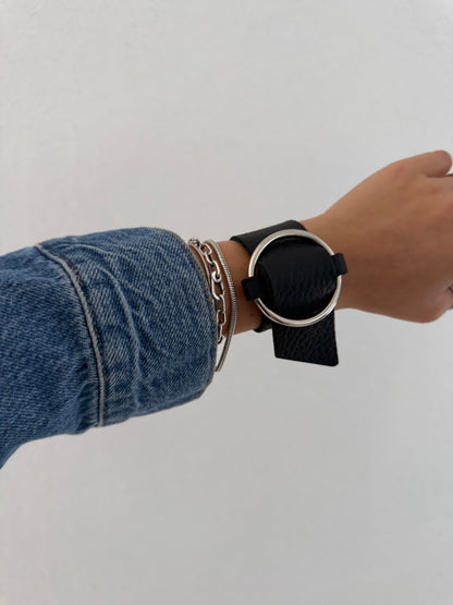 Ring Leather Cuff