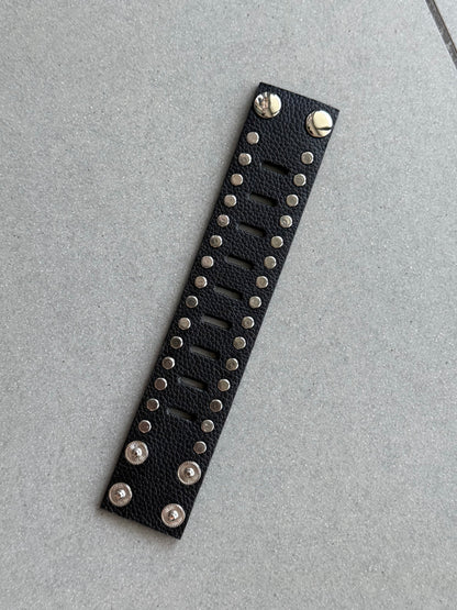 Cutout Studded Leather Cuff