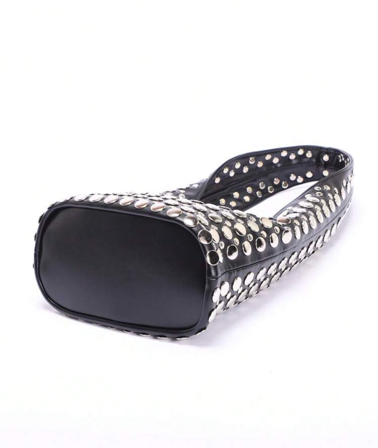 THE STUDDED SHOULDER BAG Black