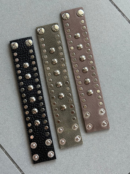 Mixed Studded Leather Cuff