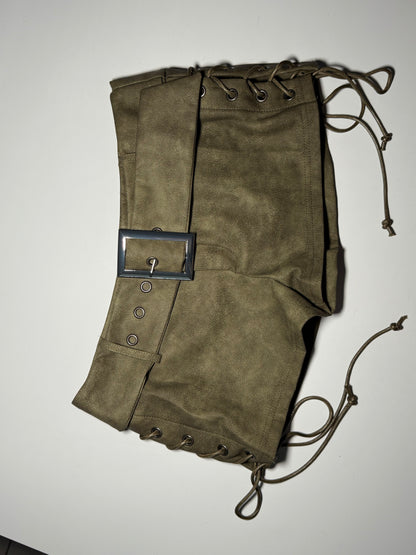Lace Up Buckle Shorts