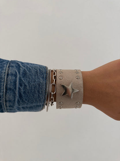 Star Leather Cuff