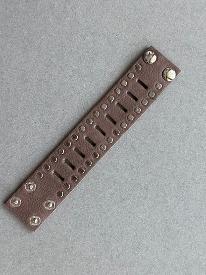 Cutout Studded Leather Cuff