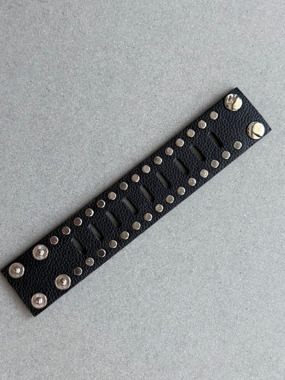 Cutout Studded Leather Cuff