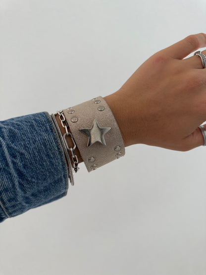 Star Leather Cuff