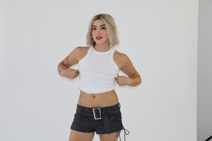 Lace Up Buckle Shorts