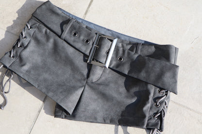 Lace Up Buckle Shorts