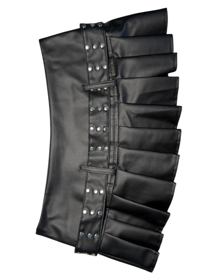 Leather Mini Skirt with Belt